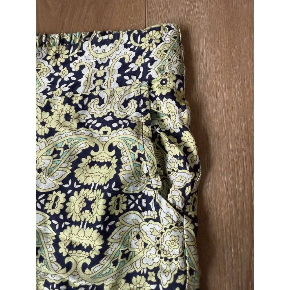 Rachel Zoe Pants Small STRETCHY SATIN Floral Pull On Elastic Waist - Picture 4 of 6